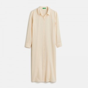 Camisas J.Crew Long beach Mujer Warm Sesame España | UVMEWK764