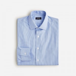 Camisas J.Crew Ludlow Premium fine cotton Hombre Blancas Azules España | YILJBT341