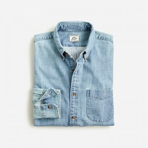 Camisas J.Crew Midweight denim Hombre Azules España | JIMABC359