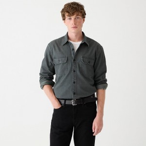Camisas J.Crew Midweight denim Hombre Negras España | ORQXMC136