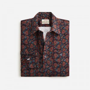 Camisas J.Crew Midweight flannel Hombre Azul Marino España | UJYBPI673