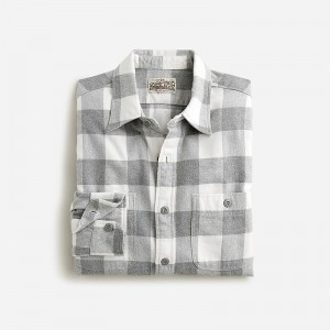 Camisas J.Crew Midweight flannel Hombre Canon Buffalo Check Gr España | XIKQZL158