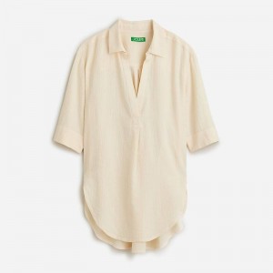 Camisas J.Crew Popover Mujer Blancas España | AHVSUT956