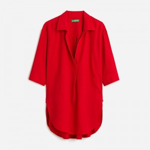 Camisas J.Crew Popover Mujer Warm Sesame España | JPWCEK679