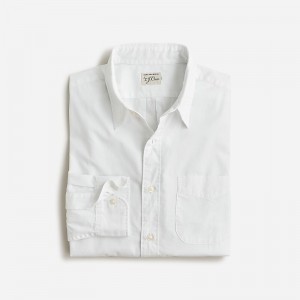 Camisas J.Crew Relaxed Secret Wash cotton poplin Hombre Blancas España | OAWLNR642