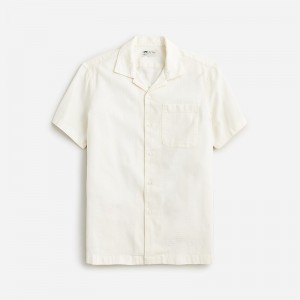 Camisas J.Crew Relaxed short-sleeve textured cotton camp-collar Hombre Sea Salt España | EGCBOA752