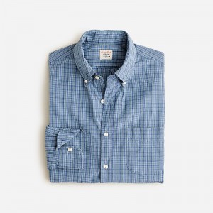Camisas J.Crew Secret Wash cotton poplin Hombre Azules Verde España | ATIKMH598