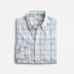 Camisas J.Crew Secret Wash cotton poplin Hombre Azules España | JYAMRB246