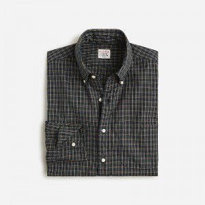 Camisas J.Crew Secret Wash cotton poplin Hombre Negras Verde España | PVCBQE324