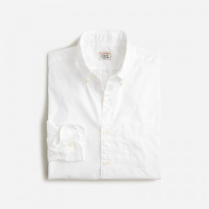 Camisas J.Crew Secret Wash cotton poplin Hombre Blancas España | GVUJDB528