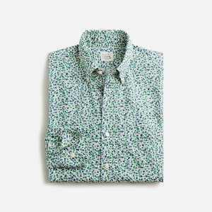 Camisas J.Crew Secret Wash cotton poplin Hombre Verde España | FVDYBS879