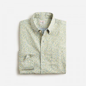 Camisas J.Crew Secret Wash cotton poplin Hombre Azules Amarillo España | DVHTAG084