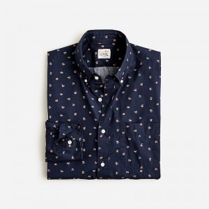 Camisas J.Crew Secret Wash cotton poplin Hombre Azul Marino España | GVOPNY817