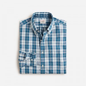 Camisas J.Crew Secret Wash cotton poplin Hombre Azules Gris España | ADWYLS604