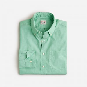 Camisas J.Crew Secret Wash cotton poplin Hombre Warm Clover End On End España | FMZLTD893