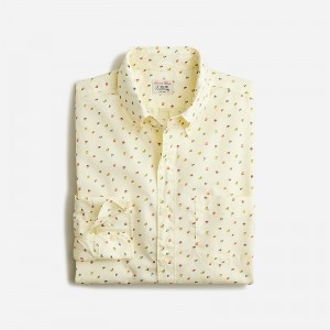 Camisas J.Crew Secret Wash cotton poplin Hombre Small Ditsy Ivory Multi España | JIXOGY295