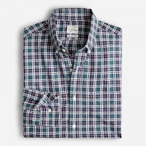 Camisas J.Crew Secret Wash cotton poplin Hombre Tierney Tattersall Whi España | GAMQNV572