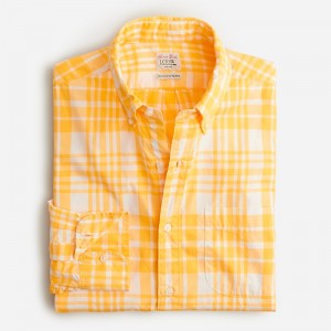 Camisas J.Crew Secret Wash cotton poplin Hombre Amarillo Blancas España | XHOCKW940
