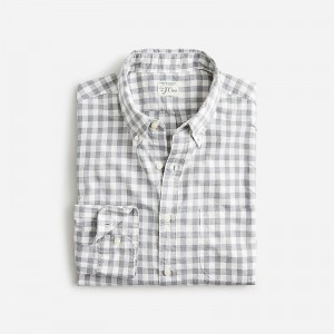 Camisas J.Crew Secret Wash cotton poplin Hombre Gris España | WECVZI236