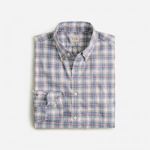 Camisas J.Crew Secret Wash cotton poplin Hombre Azules España | GIKOEX265