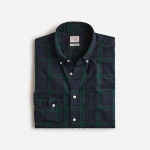 Camisas J.Crew Secret Wash cotton poplin Hombre Verde Azul Marino España | HVSFLP208