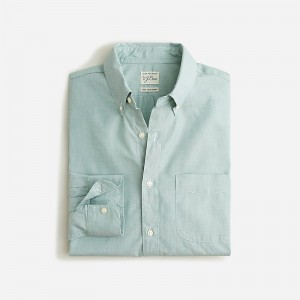 Camisas J.Crew Secret Wash cotton poplin Hombre Verde España | DCWLIB569