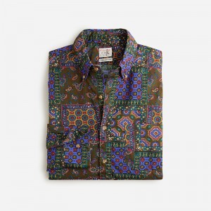 Camisas J.Crew Secret Wash cotton poplin Hombre Verde Oliva España | GYQMFD341