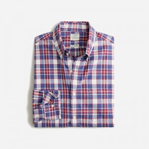Camisas J.Crew Secret Wash organic cotton poplin Hombre Azules España | OHQYRP296