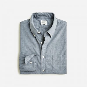 Camisas J.Crew Secret Wash organic cotton poplin Hombre Smoky Slate España | DBHILS072