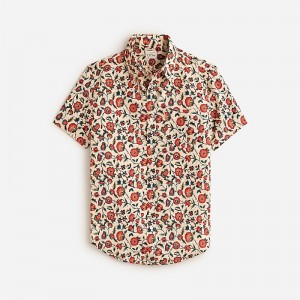 Camisas J.Crew Short-sleeve cotton-linen blend Hombre Kaki España | TFLYEM340