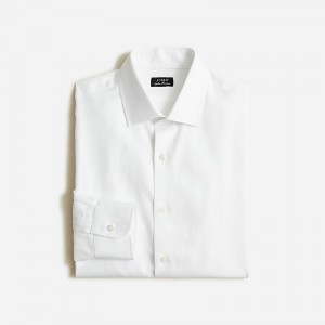 Camisas J.Crew Slim-fit Ludlow Premium fine cotton dobby Hombre Blancas España | VQSMHJ247