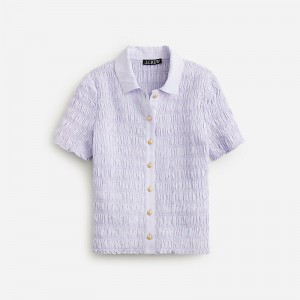 Camisas J.Crew Smocked button-up Mujer Peri Breeze España | UNLEIZ278