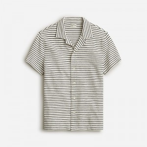 Camisas J.Crew Textured camp-collar sweater Hombre Azul Marino España | LKGFVA724