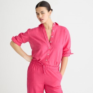 Camisas J.Crew Wren slim Mujer Rosas España | KIWEJD697