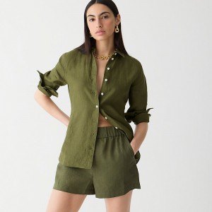 Camisas J.Crew Wren slim Mujer Verde Oliva España | VSRQKW132