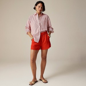 Camisas J.Crew Étienne oversized Mujer Rojas España | CSIMUL824
