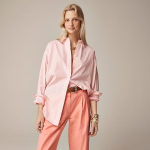 Camisas J.Crew Étienne oversized striped cotton poplin Mujer Brilliant Peony Stripe España | CHXLOP982