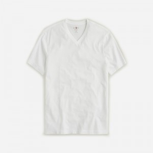 Camiseta J.Crew Broken-in V-neck Hombre Blancas España | RFWVIK529