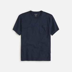 Camiseta J.Crew Broken-in pocket Hombre Azul Marino España | HIQULP359