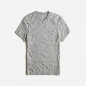 Camiseta J.Crew Broken-in short-sleeve pocket Hombre Gris España | UBKMPF325