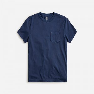 Camiseta J.Crew Broken-in short-sleeve pocket Hombre Azul Marino España | SWKPAT287
