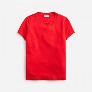 Camiseta J.Crew Cashmere relaxed Mujer Rojas España | FPVUMG804