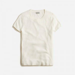Camiseta J.Crew Cashmere relaxed Mujer Snow España | CEBZUS341