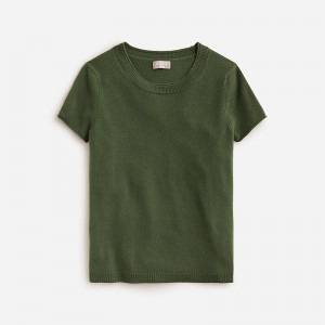 Camiseta J.Crew Cashmere relaxed Mujer Verde España | TQXJLB287