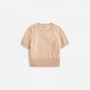 Camiseta J.Crew Cashmere shrunken Mujer Hthr Stone España | PKLJWO605