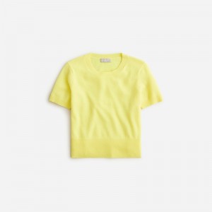 Camiseta J.Crew Cashmere shrunken Mujer Pale Kiwi España | ENIPAJ064