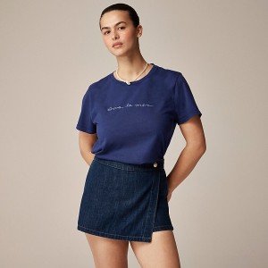 Camiseta J.Crew Classic-fit "Sous la mer" graphic Mujer Sous La Mer España | QRTHZA175