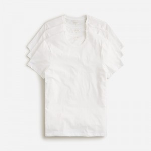 Camiseta J.Crew Crewneck three-pack Hombre Blancas España | OWERQT923