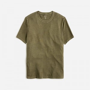 Camiseta J.Crew Hemp-organic cotton blend Hombre Verde España | SADWFU806
