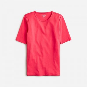 Camiseta J.Crew Perfect-fit elbow-sleeve Mujer Ripe Raspberry España | ETPHYZ436